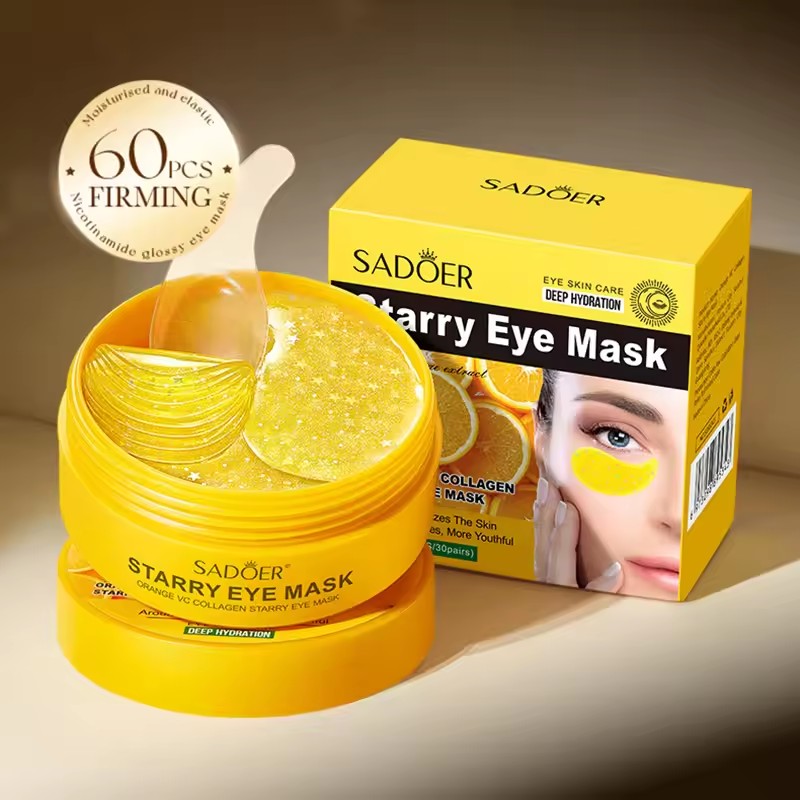 60pcs SADOER Vitamin C Crystal - Collagen Under Eye Patches 评论和价格