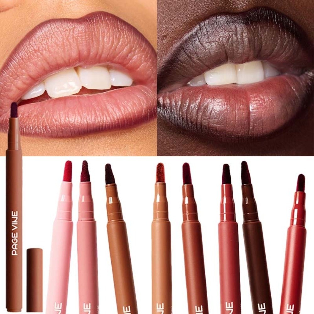 Velvet Brown Lip Liner Pencil  - Matte Velvet Lip Tint Long Lasting 评论和价格