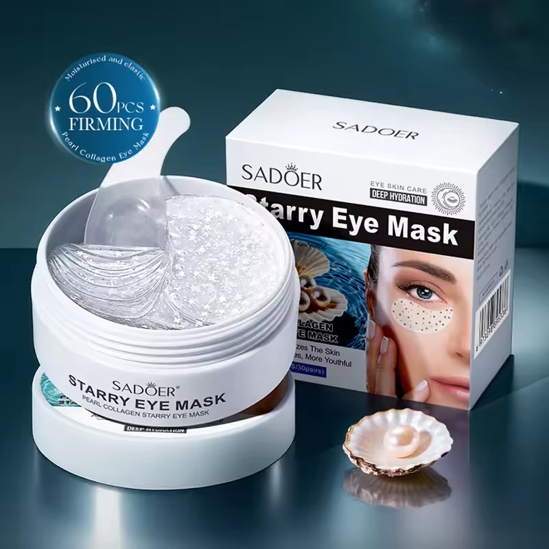 60pcs SADOER Pearl Crystal Col - Collagen Under Eye Patches 评论和价格