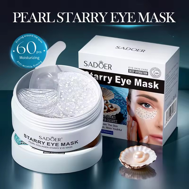 60pcs SADOER Pearl Crystal Col - Collagen Under Eye Patches 评论和价格